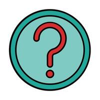 Questions Line Filled Icon Design vector