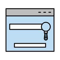 Search Line Filled Icon Design vector