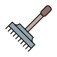 Rake Line Filled Icon Design vector