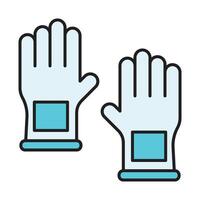 Gloves Line Filled Icon Design vector