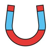Magnet Line Filled Icon Design vector