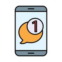 New Message Line Icon vector