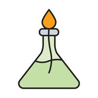 Alcohol Burner Line Filled Icon Design vector
