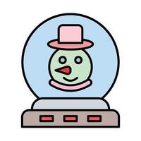 Snow Globe Line Icon vector