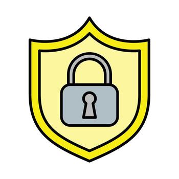 Security System Line Filled Icon Design vector
