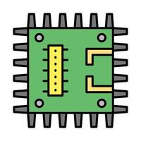 Circuit Board Line Filled Icon Design vector