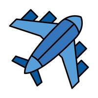 Airplane Line Filled Icon Design vector