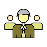 Leadership Line Filled Icon Design vector