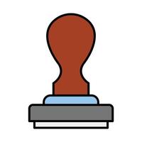 Rubber Stamp Line Icon vector