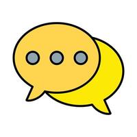 Speech Bubble Line Icon vector