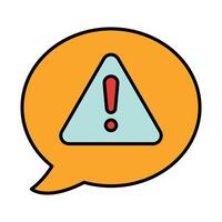 Error Message Line Icon vector