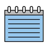 Notepad Line Icon vector