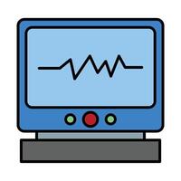 Heart Monitoring Line Filled Icon Design vector