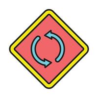 Synchronisation Line Filled Icon Design vector