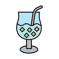 bebida línea lleno icono diseño vector