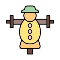 Scarecrow Line Filled Icon Design vector