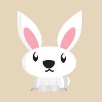 Rabbit with detailed illustration of light and shadow vector