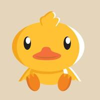Duck with detailed illustration of light and shadow vector