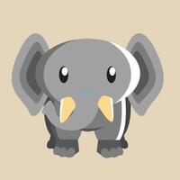Elephant with detailed illustration of light and shadow vector