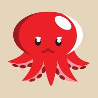 Octopus with detailed illustration of light and shadow vector
