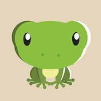 Frog with detailed illustration of light and shadow vector