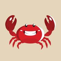 Crab with detailed illustration of light and shadow vector