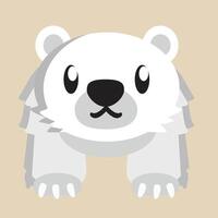 polar oso con detallado ilustración de ligero y sombra vector