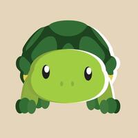 Turtle with detailed illustration of light and shadow vector