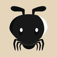 Ant with detailed illustration of light and shadow vector