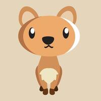 Vicuna with detailed illustration of light and shadow vector