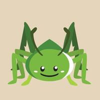 Grasshopper with detailed illustration of light and shadow vector