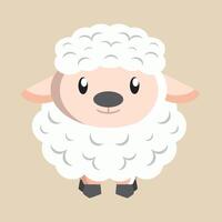 Sheep with detailed illustration of light and shadow vector