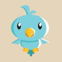 Bird with detailed illustration of light and shadow vector