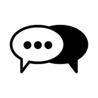 talk icon or logo illustration outline black filled style vector
