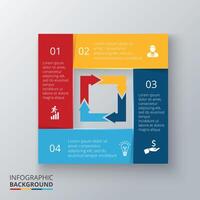 Square element for infographic. Template for diagram, graph, presentation and chart. Business concept with 4 options, parts, steps or processes. vector