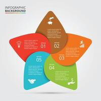 Infographic abstract diagram with 7 options, parts, steps or processes. vector