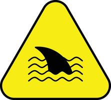 shark warning sign, shark icon vector