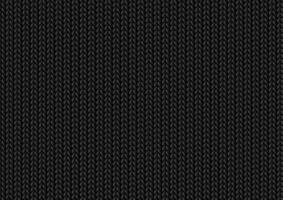 Black abstract knitted texture background vector