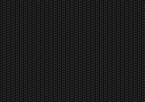 Black abstract knitted texture background vector