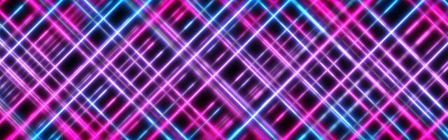 Blue pink glowing neon lines abstract tech background vector