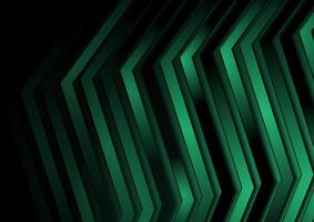 Dark green glossy stripes abstract geometric corporate background vector