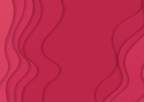 Magenta paper waves abstract background vector
