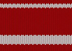Red and white abstract knitted texture background vector