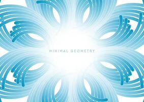 Blue white abstract minimal geometric pattern vector