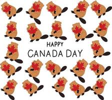 feliz dia DE CANADA vector