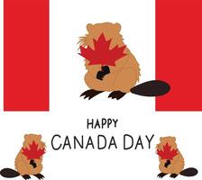 feliz dia DE CANADA vector