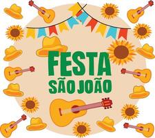 Brasil pancartas festa sao joao vector