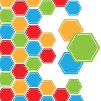 Color Hexagon shell Seamless pattern Comb color abstract background illustration vector