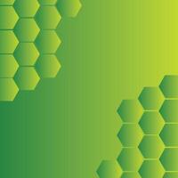 Green technology hexagonal abstract background. Green bright energy flashes under hexagon in dark technology futuristic modern background illustration. Gray honeycomb texture grid. vector
