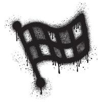 flag graffiti with spray paint vector